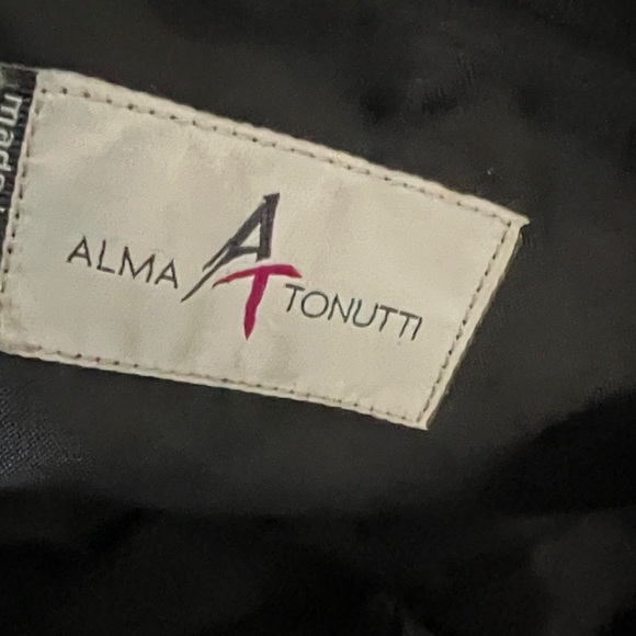 Alma Tonutti Elegant Black and Brown Women's Tote Bag - Picture 8 of 9